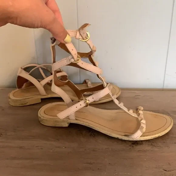 Rebecca Minkoff Nude Studded Gladiator Sandals Size 6.5 - Picture 6 of 6